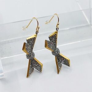 Alexis Bittar Gold and Silver Geometric Earrings